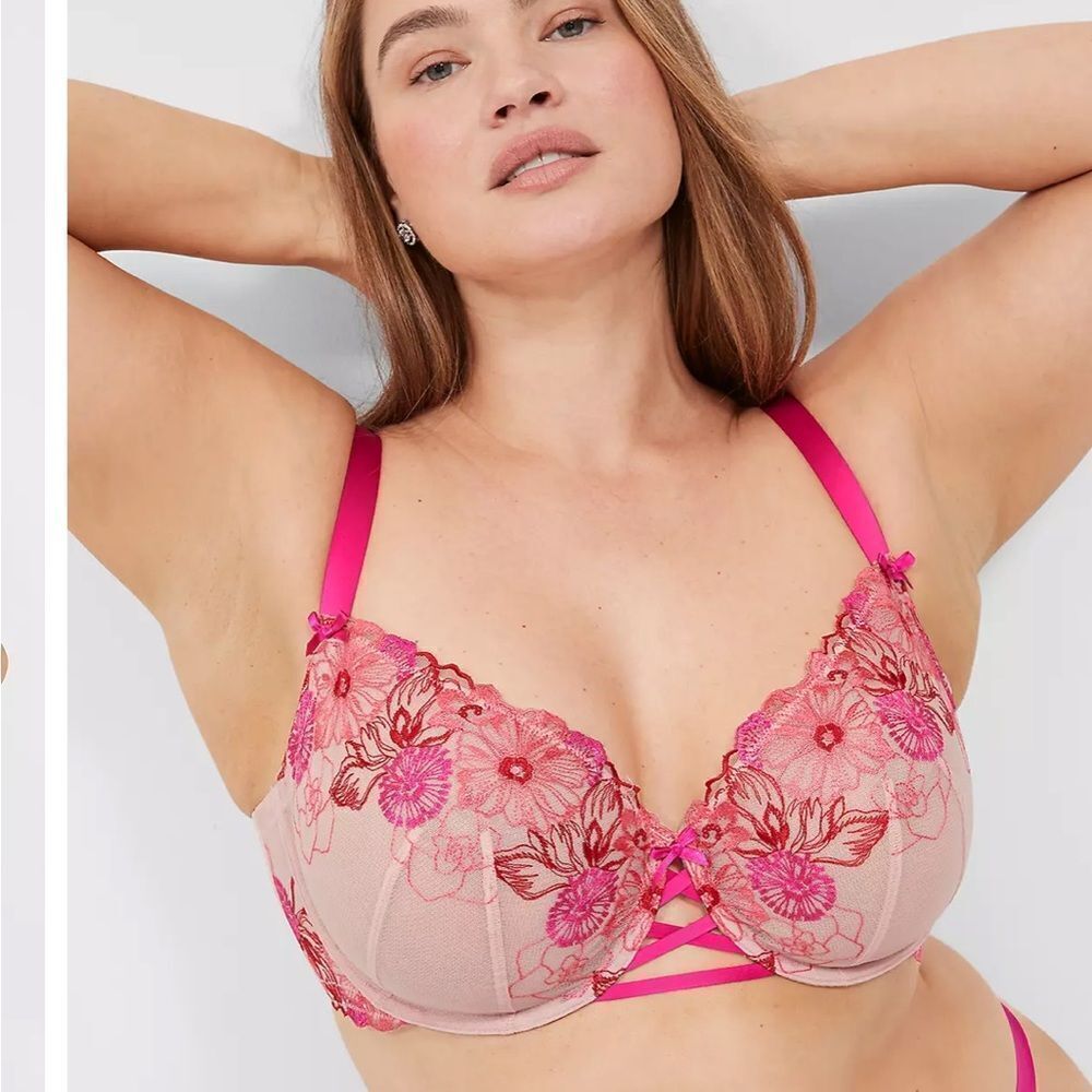 Cacique Embroidered Unlined Balconette Bra 42D